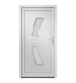 Porte d'entrée Blanc 108x208 cm PVC