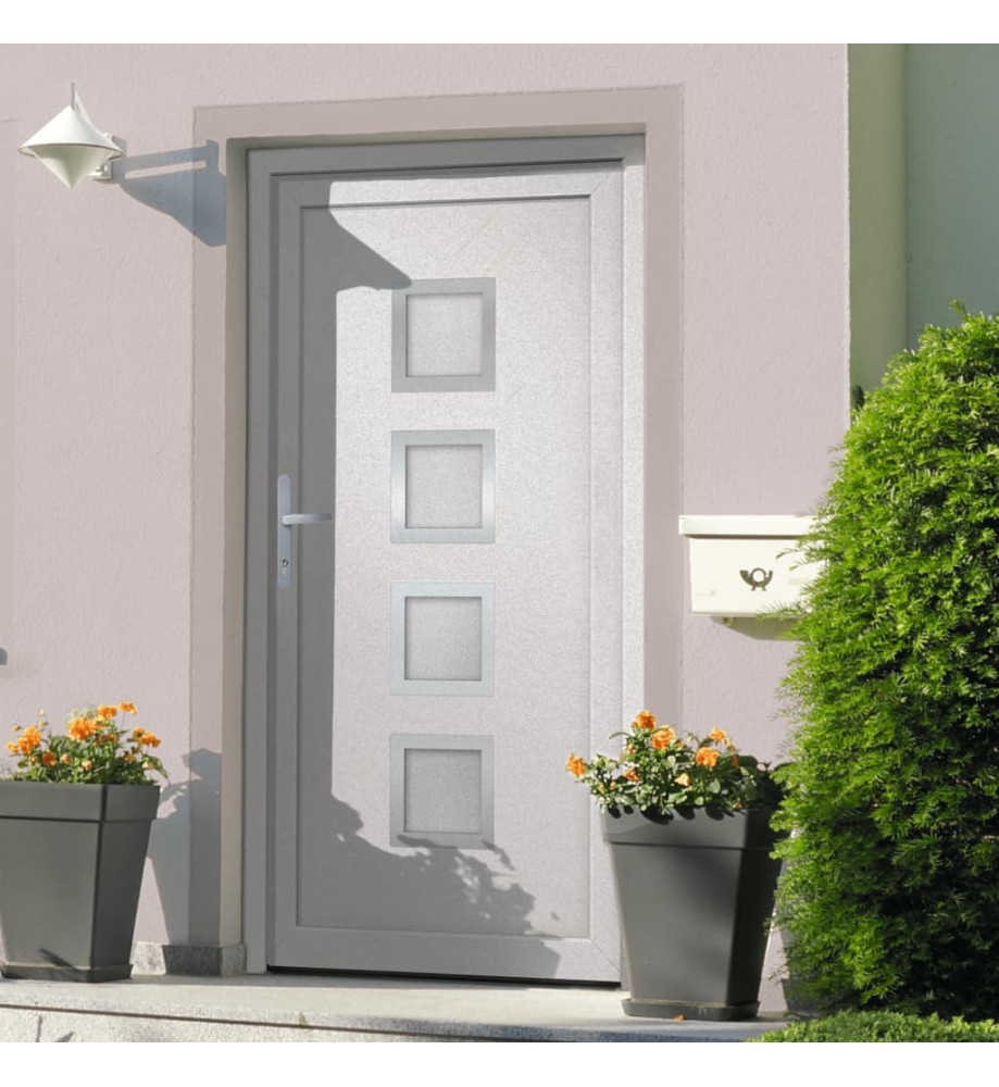 Porte d'entrée Blanc 108x208 cm PVC