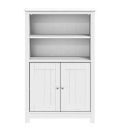 Armoire de salle de bain BERG blanc 69,5x34x110 cm pin massif