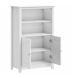 Armoire de salle de bain BERG blanc 69,5x34x110 cm pin massif