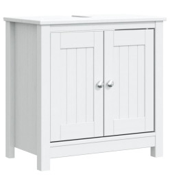 Meuble de salle de bain BERG blanc 60x34x59 cm bois pin massif