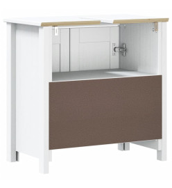 Meuble de salle de bain BERG blanc 60x34x59 cm bois pin massif