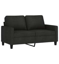 Ensemble de canapés 2 pcs avec coussins Noir Tissu