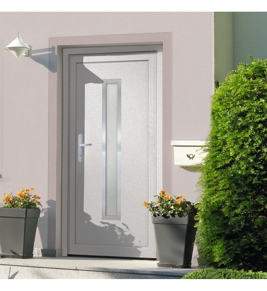 Porte d'entrée Blanc 108x208 cm PVC