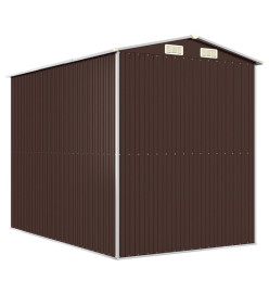 Abri de jardin Marron foncé 192x274x223 cm Acier galvanisé