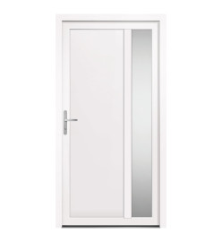 Porte d'entrée Blanc 108x208 cm PVC