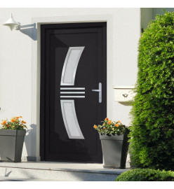 Porte d'entrée anthracite 88x200 cm PVC