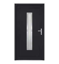 Porte d'entrée anthracite 88x200 cm PVC