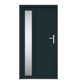 Porte d'entrée anthracite 108x208 cm PVC