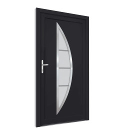 Porte d'entrée anthracite 88x200 cm PVC