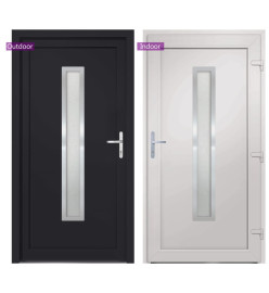 Porte d'entrée anthracite 108x208 cm PVC