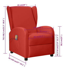 Fauteuil de massage Rouge bordeaux Similicuir