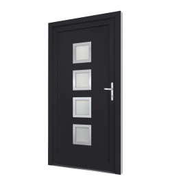 Porte d'entrée anthracite 108x200 cm PVC