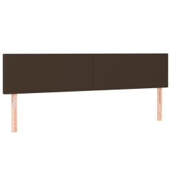 Têtes de lit 2 pcs Marron 100x5x78/88 cm Similicuir