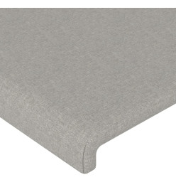 Tête de lit avec oreilles Gris clair 147x23x118/128 cm Tissu