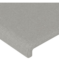 Cadre de lit avec tête de lit Gris clair 140x200 cm