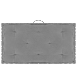 Coussin de plancher de palette Gris 73x40x7 cm Coton