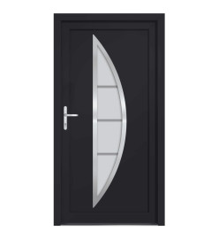 Porte d'entrée anthracite 108x208 cm PVC