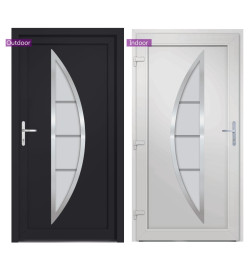 Porte d'entrée anthracite 108x208 cm PVC