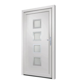 Porte d'entrée Blanc 98x208 cm PVC