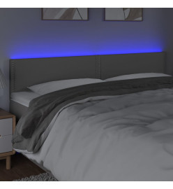 Tête de lit à LED Gris 160x5x78/88 cm Similicuir