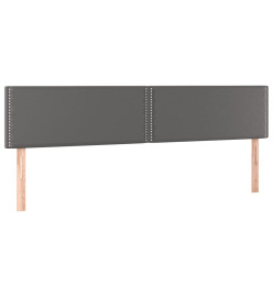 Tête de lit à LED Gris 160x5x78/88 cm Similicuir