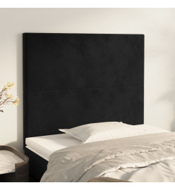 Têtes de lit 2 pcs Noir 80x5x78/88 cm Velours