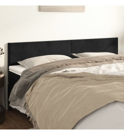 Têtes de lit 2 pcs Noir 80x5x78/88 cm Velours