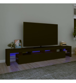 Meuble TV avec lumières LED Noir 230x36,5x40 cm