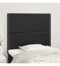Têtes de lit 2 pcs Noir 80x5x78/88 cm Similicuir