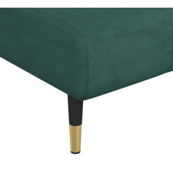 Chaise longue vert foncé velours