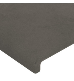 Tête de lit avec oreilles Gris foncé 93x23x78/88 cm Velours