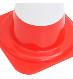 Cônes de signalisation réfléchissants 4 pcs Rouge et blanc 50cm