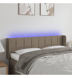 Tête de lit à LED Taupe 147x16x78/88 cm Tissu