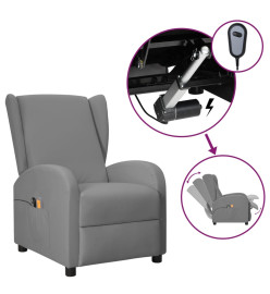 Fauteuil de massage électrique à oreilles Gris Similicuir