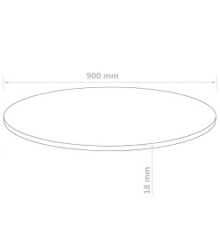 Dessus de table Rond MDF 900 x 18 mm