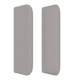 Tête de lit avec oreilles Gris clair 147x16x78/88 cm Tissu