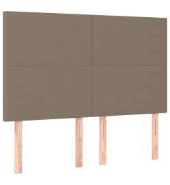 Sommier tapissier avec matelas et LED Taupe 140x190 cm Tissu