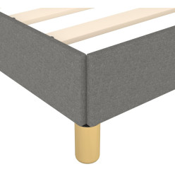 Cadre de lit avec tête de lit Gris foncé 140x190 cm Tissu