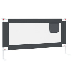 Barrière de sécurité de lit d'enfant Gris foncé 160x25 cm Tissu