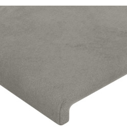 Tête de lit à LED Gris clair 180x5x78/88 cm Velours