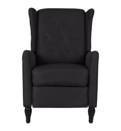 Fauteuil de massage inclinable Noir Tissu