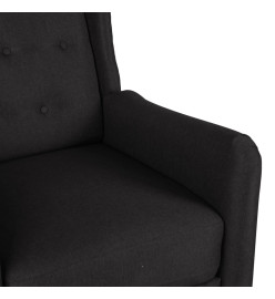 Fauteuil de massage inclinable Noir Tissu