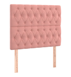 Sommier tapissier avec matelas et LED Rose 120x200cm Velours