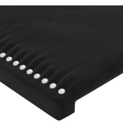 Cadre de lit avec tête de lit Noir 120x200 cm Velours