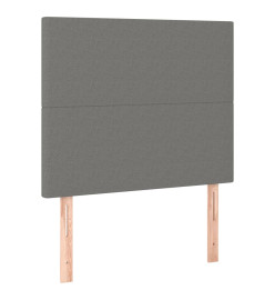 Lit à sommier tapissier avec matelas Gris foncé 80x200 cm Tissu