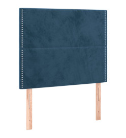 Têtes de lit 2 pcs Bleu foncé 90x5x78/88 cm Velours
