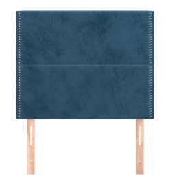 Têtes de lit 2 pcs Bleu foncé 90x5x78/88 cm Velours