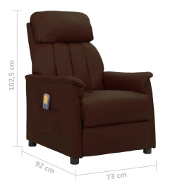 Fauteuil de massage Marron Similicuir