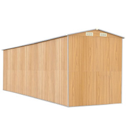 Abri de jardin Marron clair 192x689x223 cm Acier galvanisé